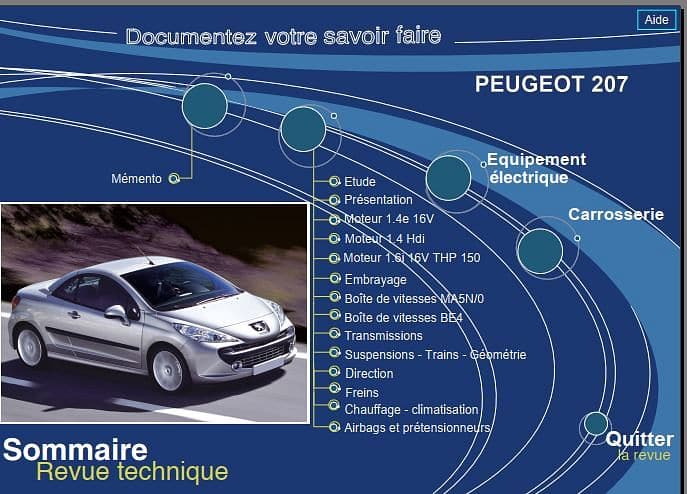 Manuel d'atelier Peugeot 207 { AUTHENTIQU'ERE