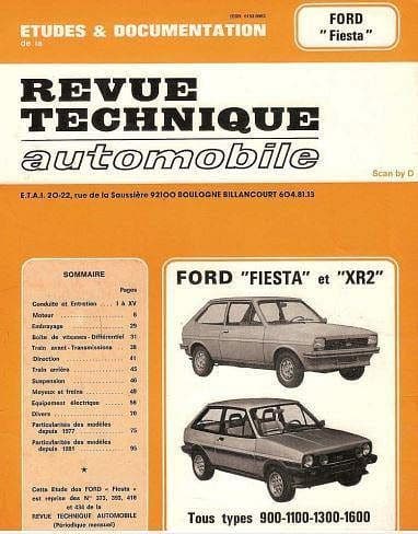 Revue technique Ford Fiesta 1 { AUTHENTIQU'ERE
