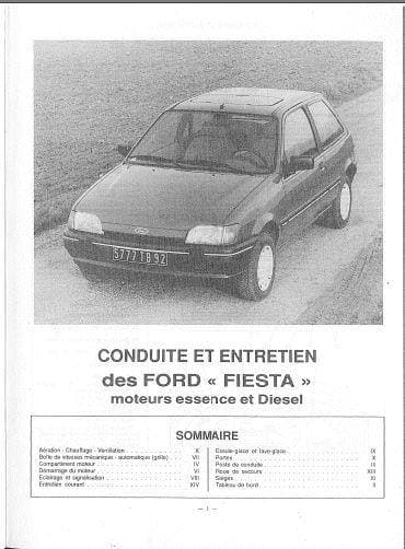 Manuel d'atelier ford Fiesta 3 { {{ Docautomoto }}