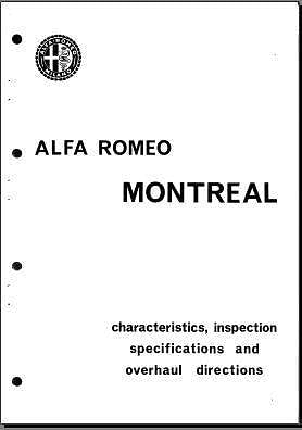 Manuels d'atelier Alfa Roméo Montreal { AUTHENTIQU'ERE