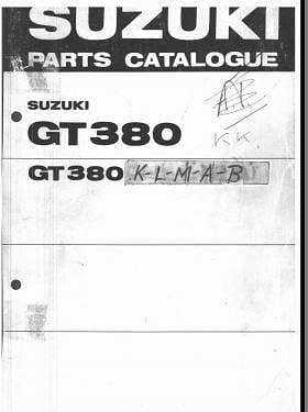 Manuels d'atelier Suzuki GT 380 GT 550 { {{ Docautomoto }}