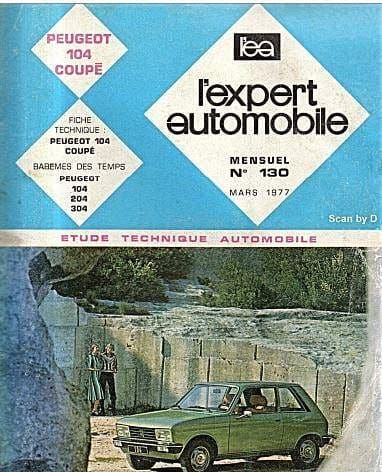 Revue technique Peugeot 104 coupé { AUTHENTIQU'ERE