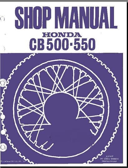Manuels d'atelier Honda 500 et 550 Four { {{ Docautomoto }}