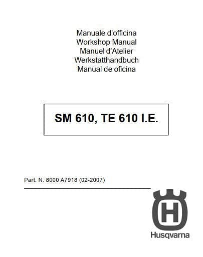 Manuel d'atelier Husqvarna 610 2007 { {{ Docautomoto }}