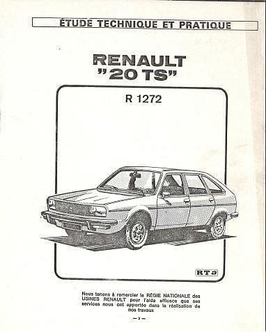 Revue technique Renault 20 TS { {{ Docautomoto }}