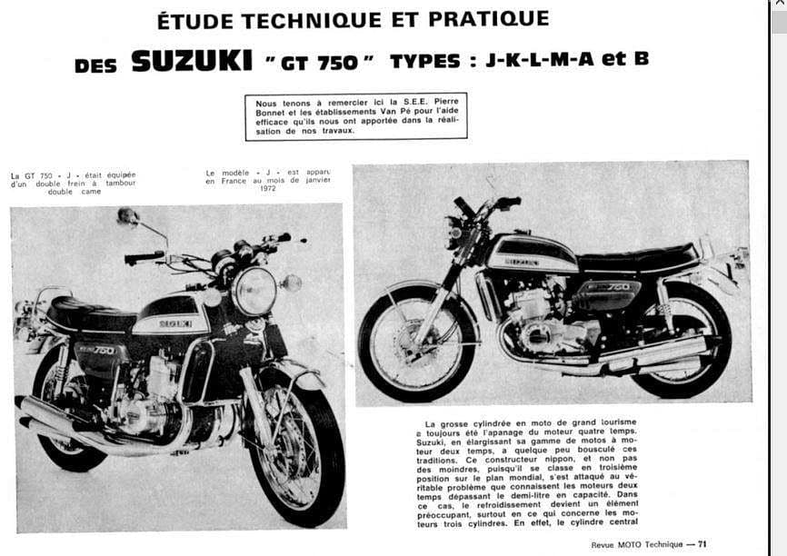 Manuels d'atelier Suzuki GT 750 { {{ Docautomoto }}