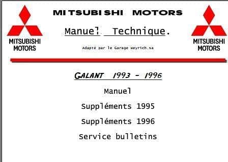 Manuel d'atelier Mitsubishi Galant 1993 1996 français { AUTHENTIQU'ERE