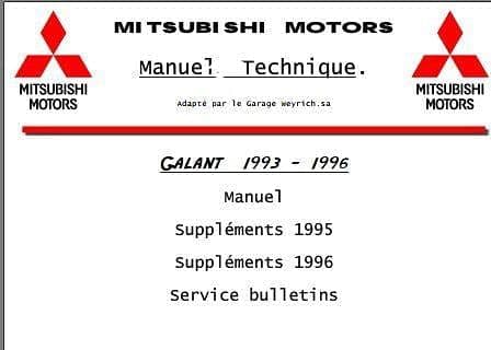 Manuel d'atelier Mitsubishi Galant 1993 1996 français { {{ Docautomoto }}