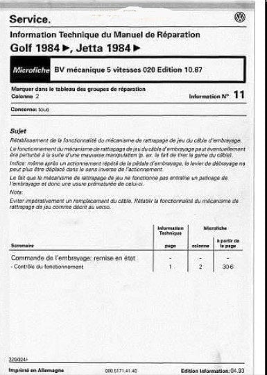 Manuels d'atelier Volkswagen Golf GTI et 16s AUTHENTIQU'ERE