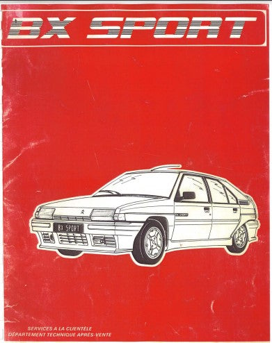 manuels d'atelier Citroën BX tous modèles Sport 4x4 et 4TC { {{ Docautomoto }}