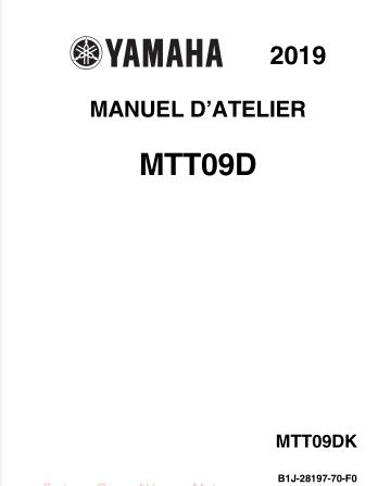 Manuel d'atelier Yamaha MT 09 Tracer GT 2019 Français { {{ Docautomoto }}