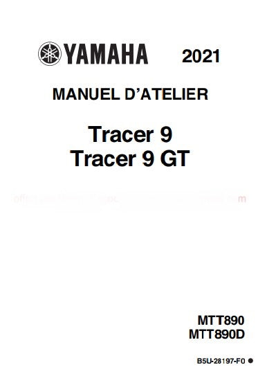 Manuel d'atelier Yamaha Tracer 9 GT 2021 { {{ Docautomoto }}