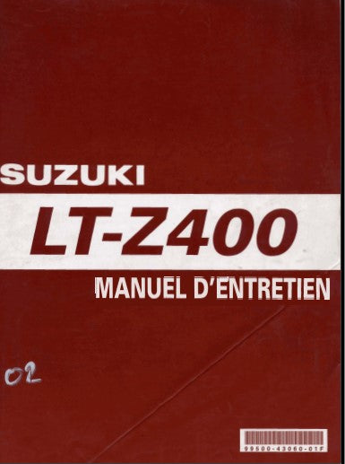 manuel d'atelier Quad Suzuki LTZ 400 2003 2005 { {{ Docautomoto }}