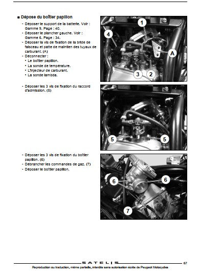 Manuel d'atelier réparation Peugeot Satelis 400 500 { Docautomoto