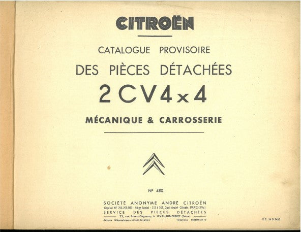 Manuels d'atelier Citroën 2cv 4x4 Sahara : { {{ Docautomoto }}