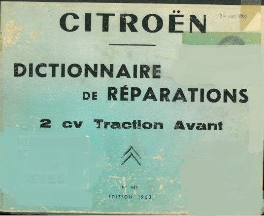 Manuels d'atelier Citroën 2cv 4x4 Sahara : { {{ Docautomoto }}