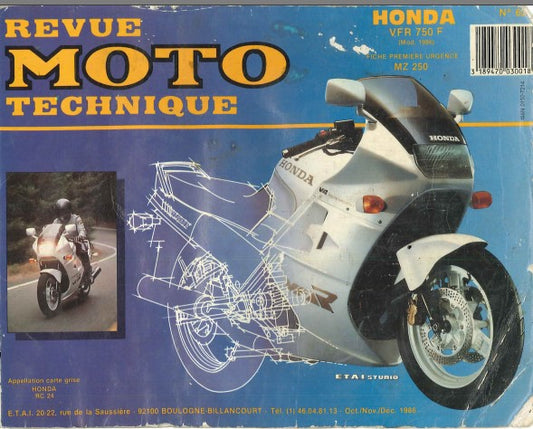 Manuel de réparation Honda VFR 750 RC24 1986 { {{ Docautomoto }}