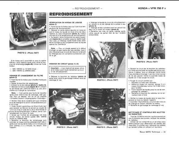 Manuel de réparation Honda VFR 750 RC24 1986 { {{ Docautomoto }}