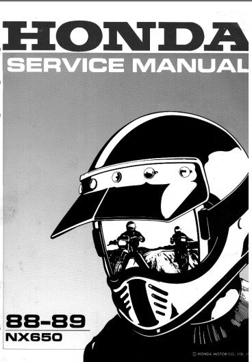 Manuel d'atelier réparation Honda 650 NX Dominator { {{ Docautomoto }}