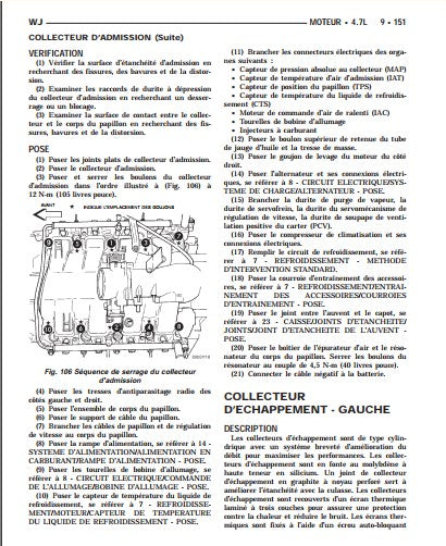 Manuel d'atelier Jeep Grand Cherokee WJ WG 1999 2005 français { {{ Docautomoto }}