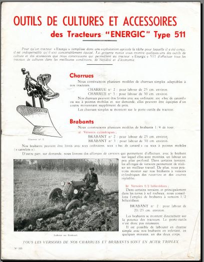 Documentation tracteur et motoculteur Energic { {{ Docautomoto }}