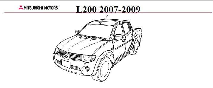 Manuel d'atelier Mitsubishi L 200 2007 2009 { AUTHENTIQU'ERE