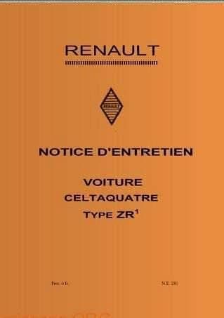 Manuels d'atelier Renault Primaquatre monaquatre celtaquatre { {{ Docautomoto }}