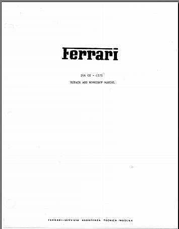 manuels d'atelier Fiat Dino 2000 et 2400 { AUTHENTIQU'ERE