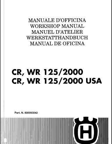 manuel d'atelier Husqvarna 125 2000 en français { {{ Docautomoto }}