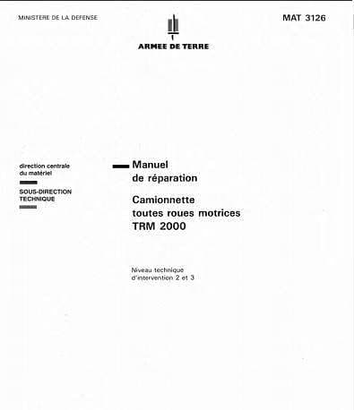 Manuel d'atelier RENAULT RVI TRM 2000 { {{ Docautomoto }}