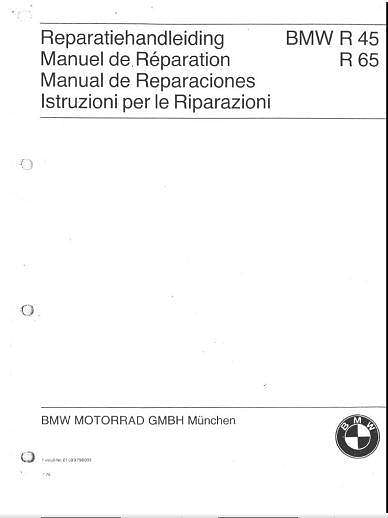 manuels d'atelier BMW R45 R65 AUTHENTIQU'ERE