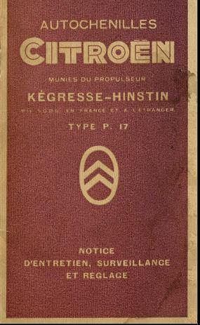 manuel d'atelier Citroën chenillettes Kégresse { {{ Docautomoto }}