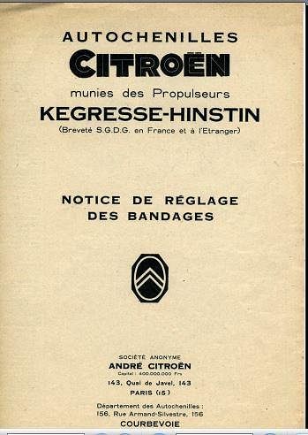 manuel d'atelier Citroën chenillettes Kégresse { {{ Docautomoto }}