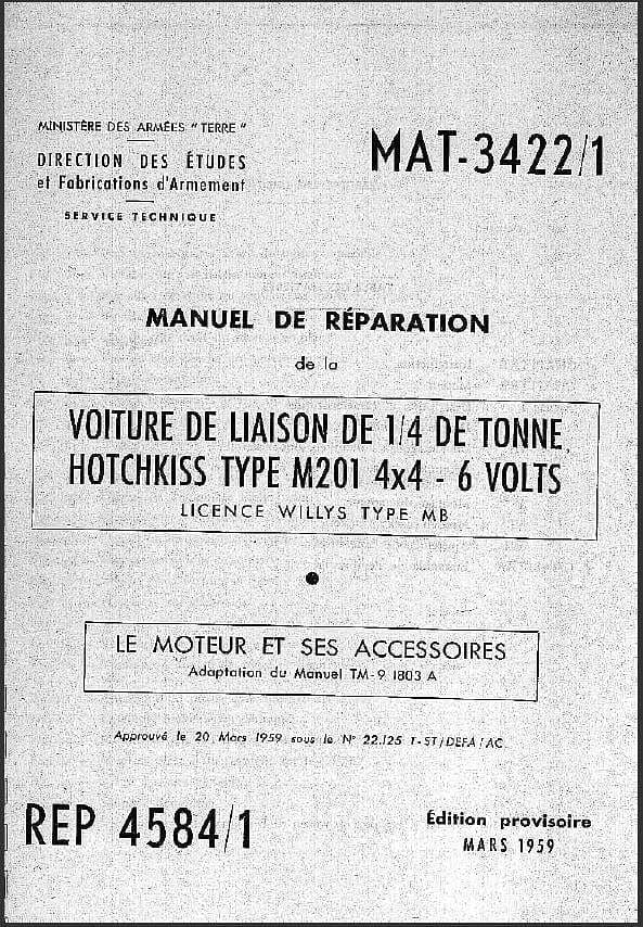 Manuels d'atelier Jeep Willy's Ford Hotchkiss { AUTHENTIQU'ERE