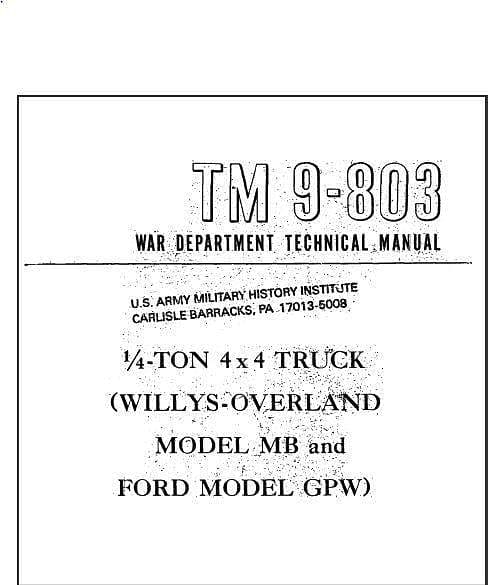 Manuels d'atelier Jeep Willy's Ford Hotchkiss { AUTHENTIQU'ERE