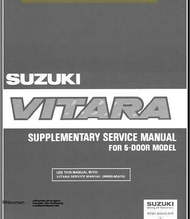 Manuel d'atelier Suzuki Vitara 1 { {{ Docautomoto }}
