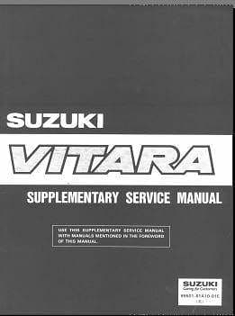 Manuel d'atelier Suzuki Vitara 1 { {{ Docautomoto }}