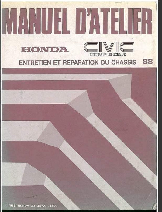 Manuels d'atelier français Honda CRX 1989 { AUTHENTIQU'ERE