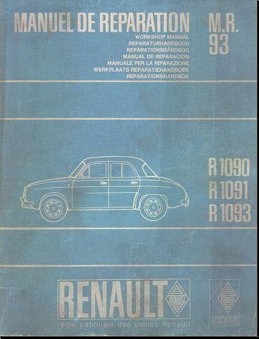 Manuels d'atelier et de réparation Renault dauphine { AUTHENTIQU'ERE