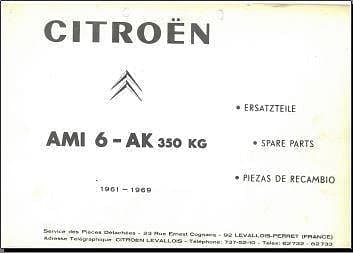 Manuels d'atelier Citroën Ami 6 AK 350 { {{ Docautomoto }}