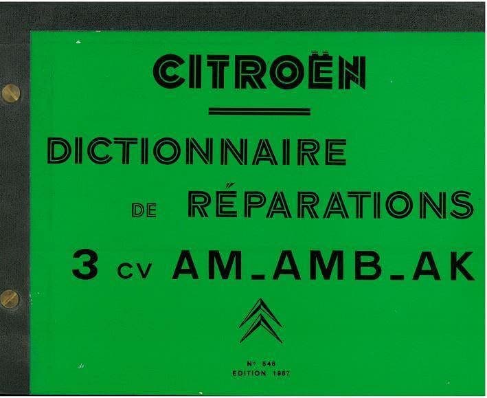 Manuels d'atelier Citroën Ami 6 AK 350 { {{ Docautomoto }}