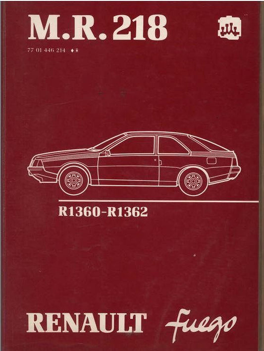 manuel d'atelier et de réparation Renault Fuego { {{ Docautomoto }}