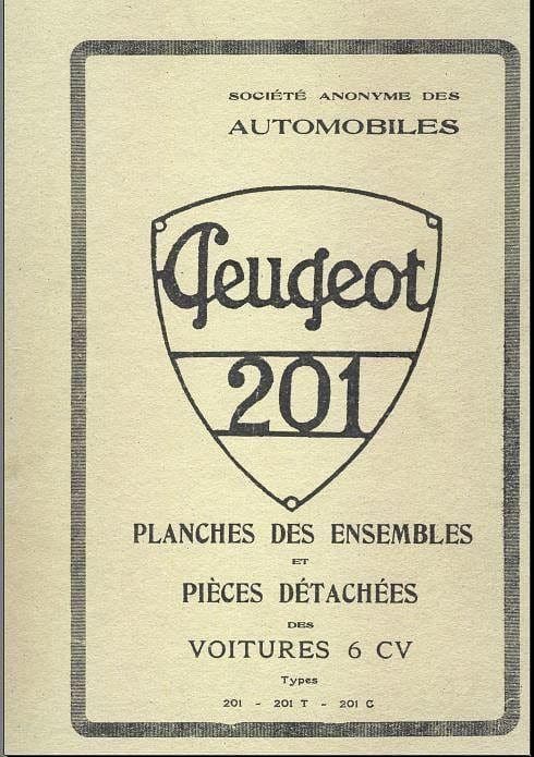 manuels d'atelier Peugeot 201 { AUTHENTIQU'ERE