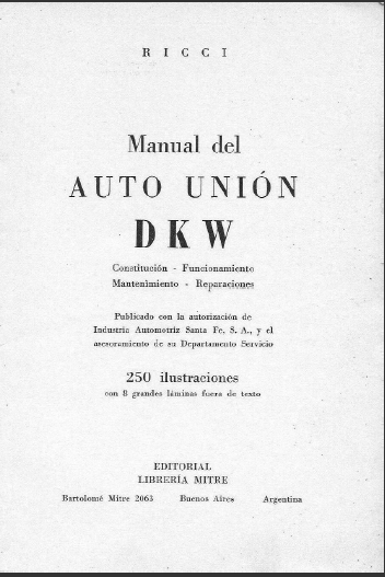 Manuel d'atelier Auto Union DKW tous modèles 3cylindres { Docautomoto