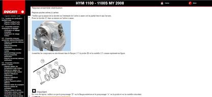 Manuel d'atelier Ducati 1100 hypermotard 2008 pdf français Docautomoto