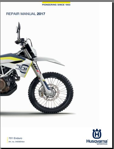 Manuel d'atelier Husqvarna 701 enduro 2017 { Docautomoto