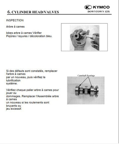 Manuel d'atelier Kymco Street Dink 125 i en français Docautomoto
