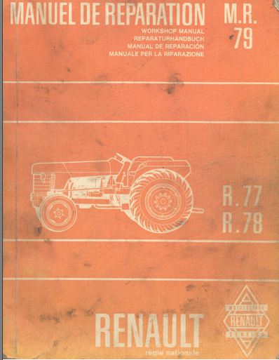 Manuel d'atelier Renault R 77 R 78 { {{ Docautomoto }}