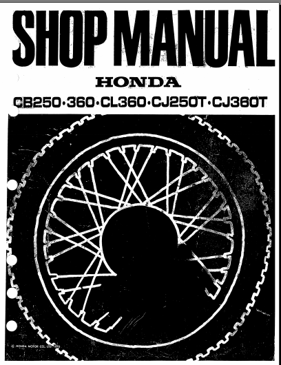 manuel d'atelier Honda CB CL 250 360 { {{ Docautomoto }}
