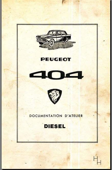 manuels d'atelier Peugeot 404 (compilation) { AUTHENTIQU'ERE